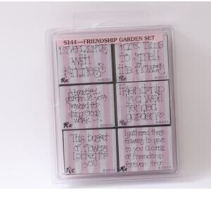 Friendship, Garden Set, Phrases, D.O.T.S., Stamp Set, Wooden, Rubber, Message